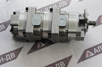 Насос 705-55-34110 Komatsu WA300-1 (SAL63/32/28(127/14шл/порты под фланец/лев.))